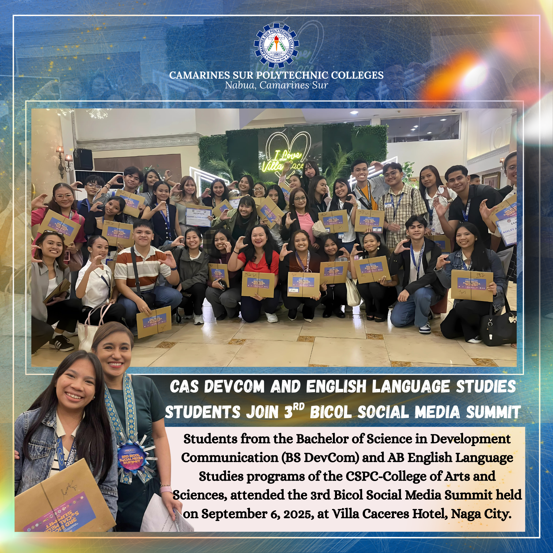 CAS DevCom and English Language Studies students join 3rd Bicol Social ...